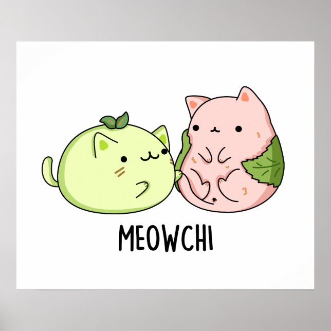 Affiche Meowchi Funny Mochi Pun (Devant)