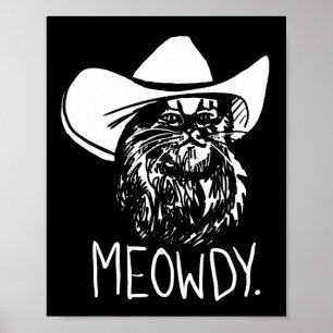 Affiche Meowdy Texas Cat Meme