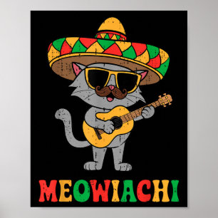 Affiche Meowiachi Chat Mariachi Funny Cinco De Mayo Mexiqu