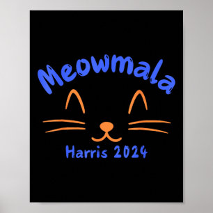 Affiche Meowmala Kamala Harris 2024 Dame Chat Pour Kamala