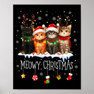 Affiche Meowy Catmas Chat Noël Mignon Chatons Chats Père N