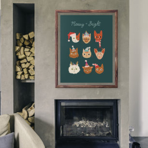 Affiche Meowy + Vacances de Noël