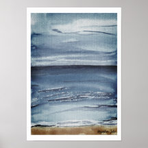 Mer à la tombée de la nuit