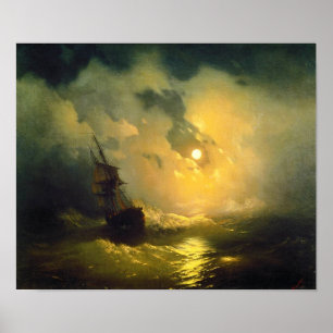 Affiche Mer agitée la nuit, Aivazovsky