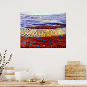 Affiche Mer après le coucher du soleil Piet Mondrian
