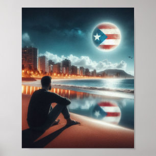 Affiche Mer Aunque de Boricua en la Luna