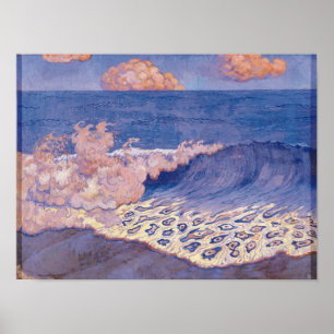 Affiche Mer bleue, Effet vague, c.1893