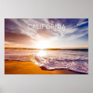 Affiche Mer Californie Sun Rise