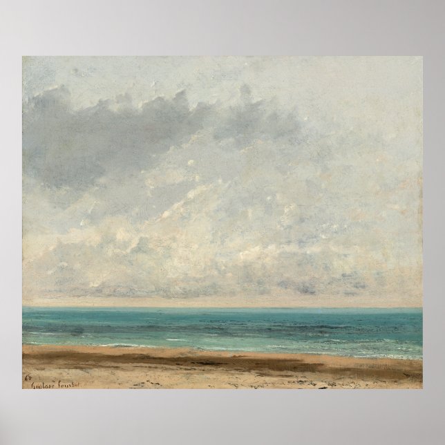 Affiche Mer Calme - Gustave Courbet (Devant)
