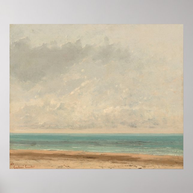 Affiche Mer Calme - Gustave Courbet Art (Devant)