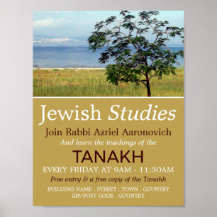 Affiche Mer de Galilée, Israël, Judaïsme, Etudes juives
