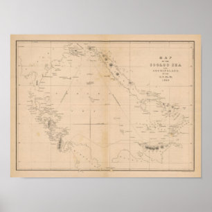 Affiche Mer de Sooloo, Archipel, Philippines