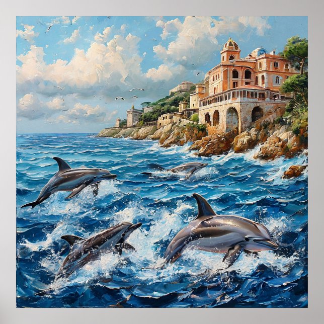 Affiche Mer des dauphins (Devant)