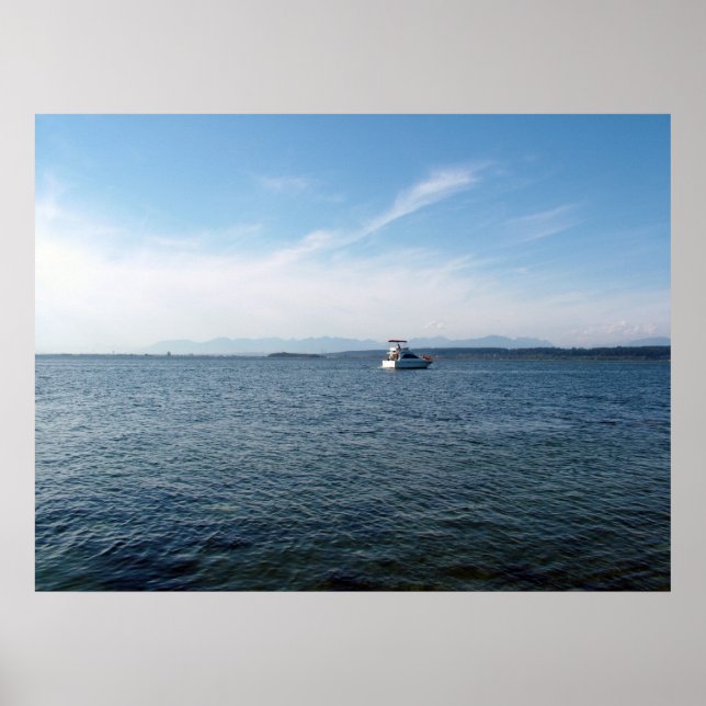 Affiche Mer et ciel, bateau (Devant)
