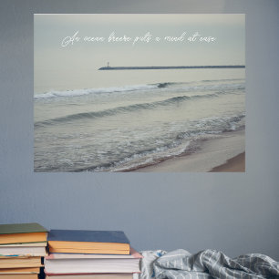 Affiche Mer froide et calme pendant la journée d'hiver