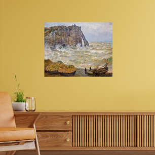 Affiche Mer orageuse à Étretat Monet