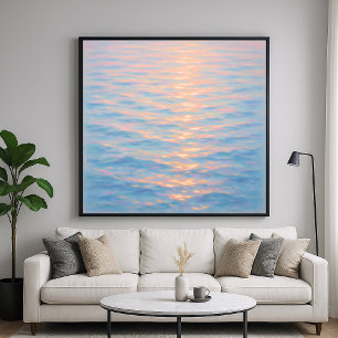 Affiche Mer scintillante - Style de peinture pastel
