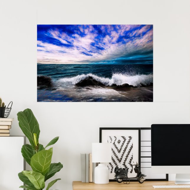 Affiche Mer Sous-Jacente (Bureau à domicile)
