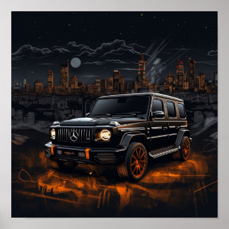 Affiche Mercedes AMG G63 G-Class 2022 VUS de luxe de catég