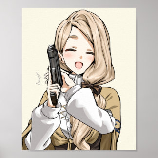 Affiche Mercedes avec pistolet