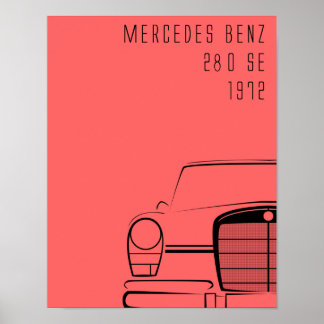 Affiche Mercedes Benz 280SE 1972