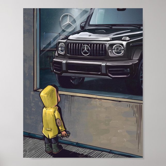 Affiche mercedes g classe rêve voiture (Devant)