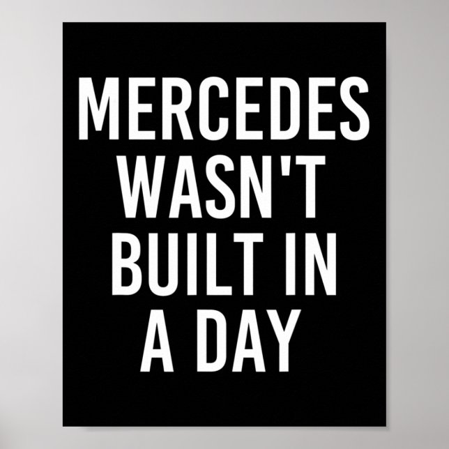 Affiche Mercedes n'a pas été construit dans un jour drôle  (Devant)