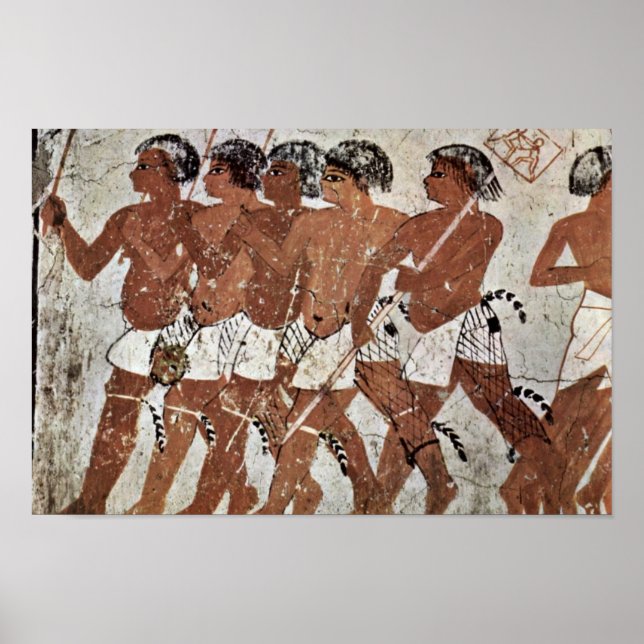 Affiche Mercenaires Nubiens Par Maler Der Grabkammer Des Z (Devant)