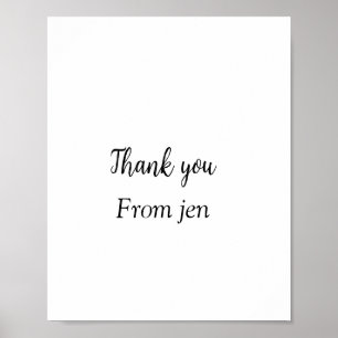 Affiche Merci, ajoutez votre nom texte image modifiable