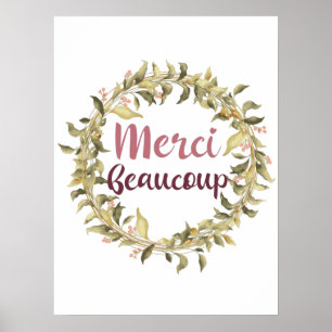 Affiche Merci Beaucoup Merci Français