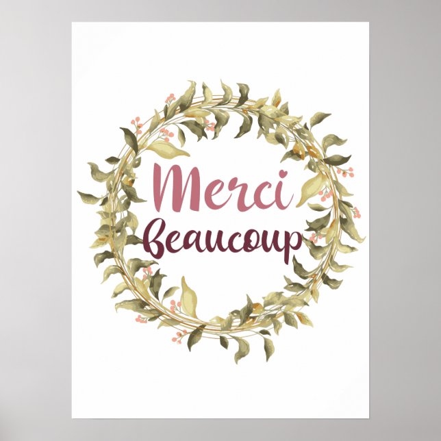 Affiche Merci Beaucoup Merci Français (Devant)