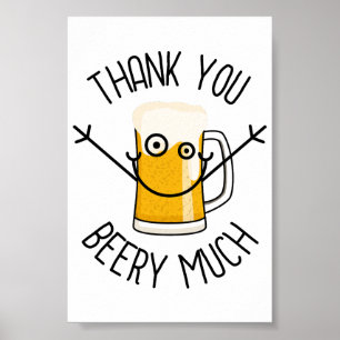 Affiche Merci Beery Much - Visage Rigolo