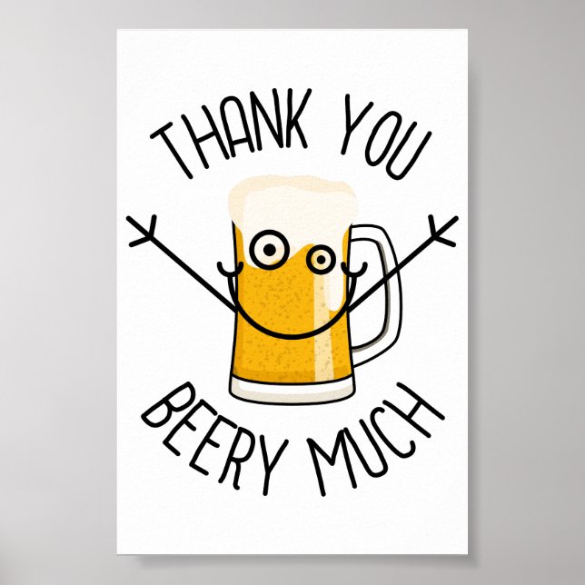 Affiche Merci Beery Much - Visage Rigolo (Devant)