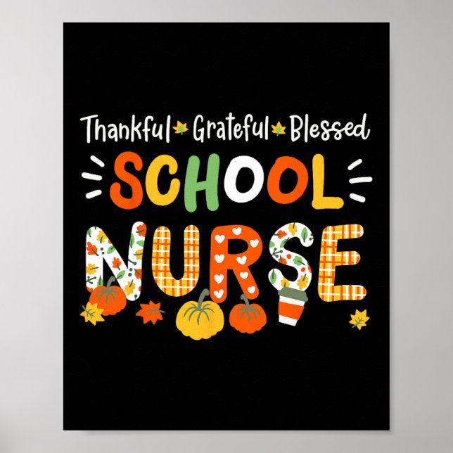 Affiche Merci Bienheureuse infirmière de l'école Thanksgiv (Devant)