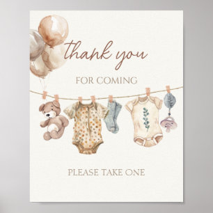 Affiche Merci Boho Baby Clothes pour venir