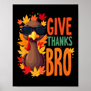 Affiche Merci Bro Cute Turkey Toddler Merci Merci