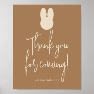 Affiche Merci Bunny simple pour venir