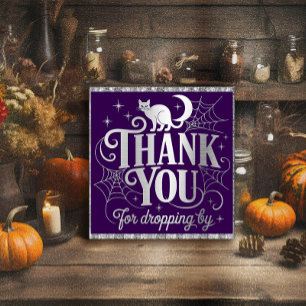 Affiche Merci Chats et Cobwebs Halloween