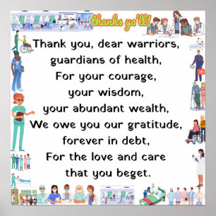 Affiche Merci, cher personnel hospitalier