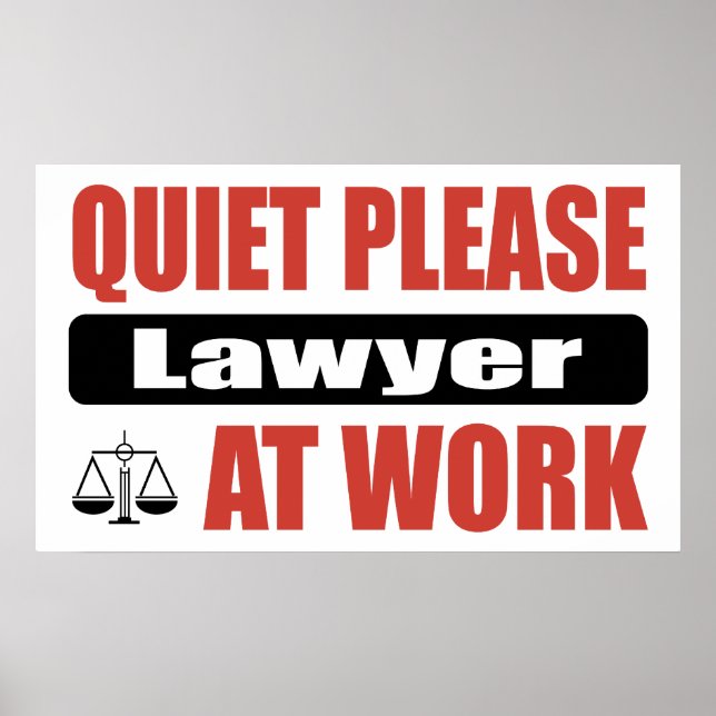Affiche Merci D'Avocat Au Travail (Devant)