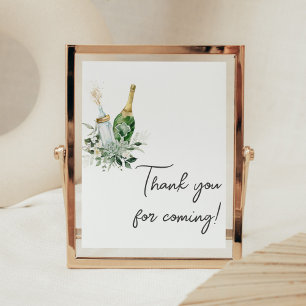 Affiche Merci de Baby shower de bouteilles Poppin pour ven