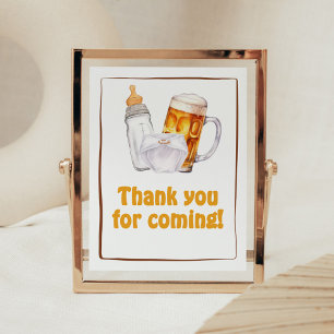 Affiche Merci de Baby shower de fête de la couche de bière