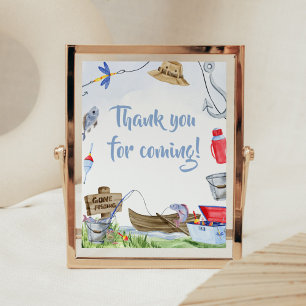 Affiche Merci de Baby shower de pêche à venir