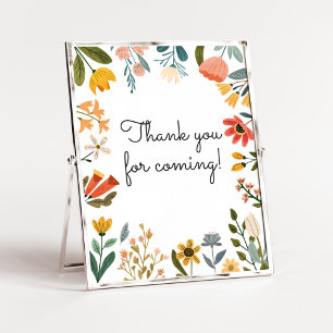 Affiche Merci de Fleur sauvage botanique brillant pour ven
