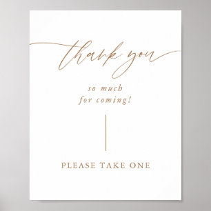 Affiche Merci de Mariage numérique Gold pour le signe à ve