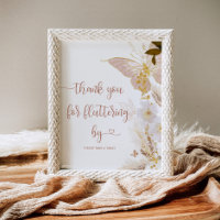 Merci de papillon en or Boho pour flutter par