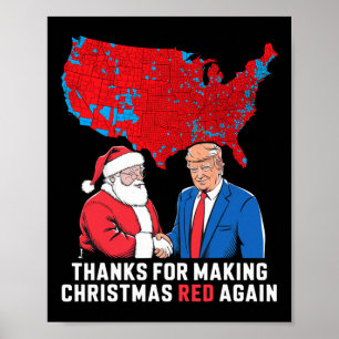 Affiche Merci De Rendre Noël Rouge Trump 2024 S