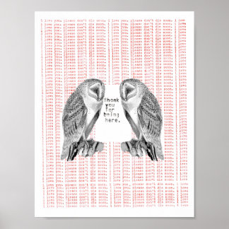 Affiche merci d'être ici