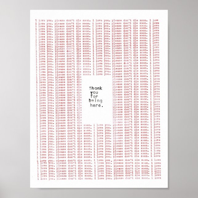 Affiche merci d'être ici (Devant)