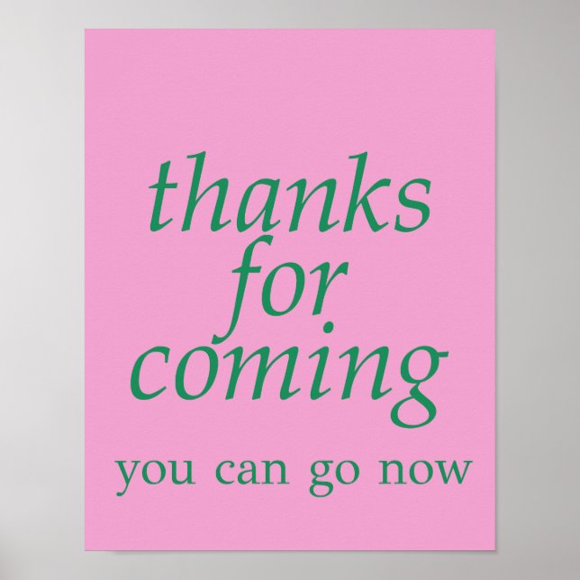 Affiche Merci d'être venu (Devant)